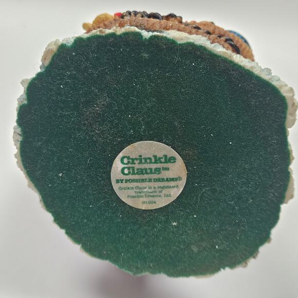 VTG Crinkle Claus 1994 Possible Dreams Santa with Bag of Toys Christmas Figurine - Picture 7 of 9